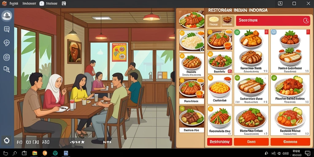 Tampilan antarmuka pengguna yang menawan