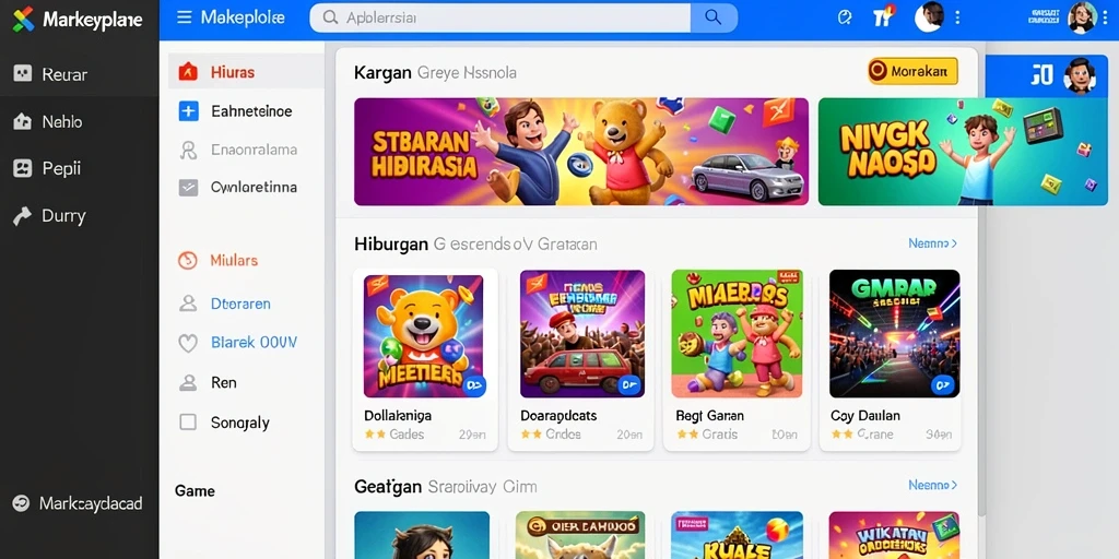 Screenshot aplikasi HUJANTOTO menampilkan berbagai jenis permainan yang tersedia.