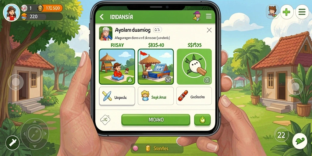 Tampilan menu utama P200M yang menarik.